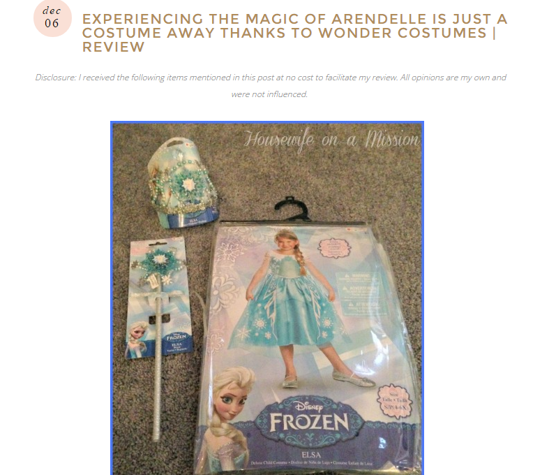 House wife on a mission Elsa Disney Costume Review